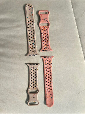 Apple Watch Nike Sport Band (Magic Ember / Crimson Bliss) Pink & Gray